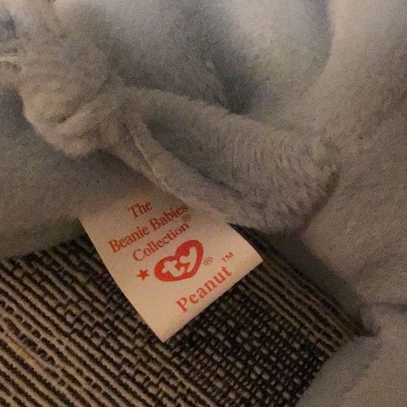 TY Beanie babies elephant Peanut blue pink NWT great for stacking stuffe… - Picture 7 of 8